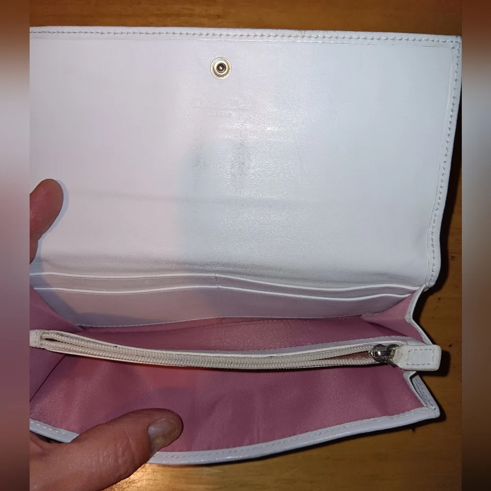 Christian Dior Pink Trotter Canvas Long Wallet